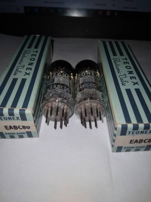 2 x Teonex EABC80 Vacuum Valve / Tube for Amp