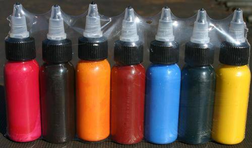 Tattoo Ink. 7 Pc Colour set