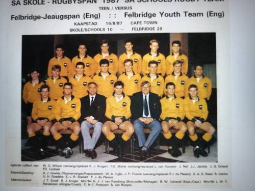 SA Schools Match Worn Rugby Jersey 70`s 80`s VERY RARE  NICE jersey no color fading