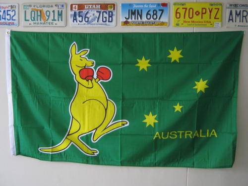 Australian flag, boxing kangaroo, a must have for your braai room, BRAND NEW!