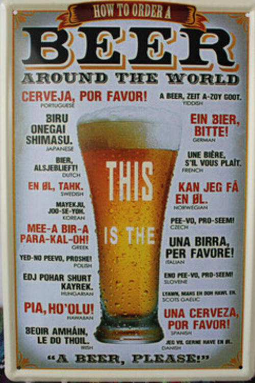 Metal sign 20cm x 30cm for your bar or braai room