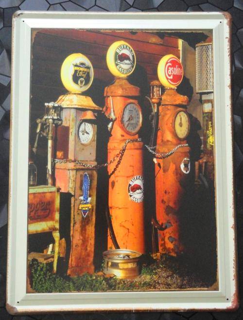 Gas / Petrol Pump tin Sign- LARGE 30cm x 40cm!!!Cheap Shipping!