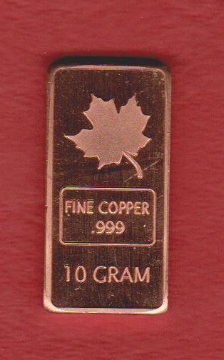 FINE COPPER .999 - 10 GRAM