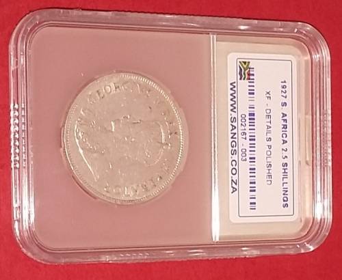 1927 SA 2.5 shilling / Half Crown XF details (SEE BETTER PICTURES BELOW)