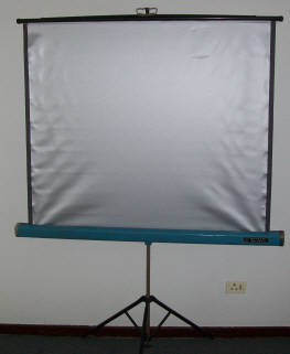 Projecter screen on tripod - 120 x120 cm - Radiant Super Champion - Made in USA