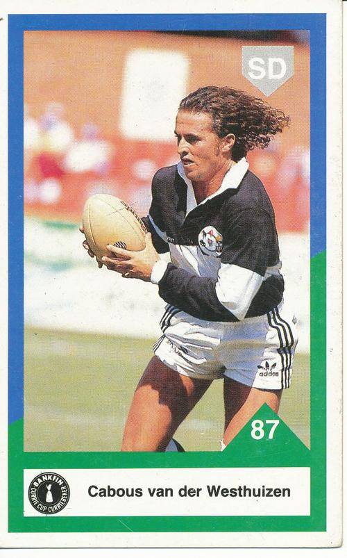 1992 Sports Deck: Cabous van der Westhuizen: Currie Cup: Card 87