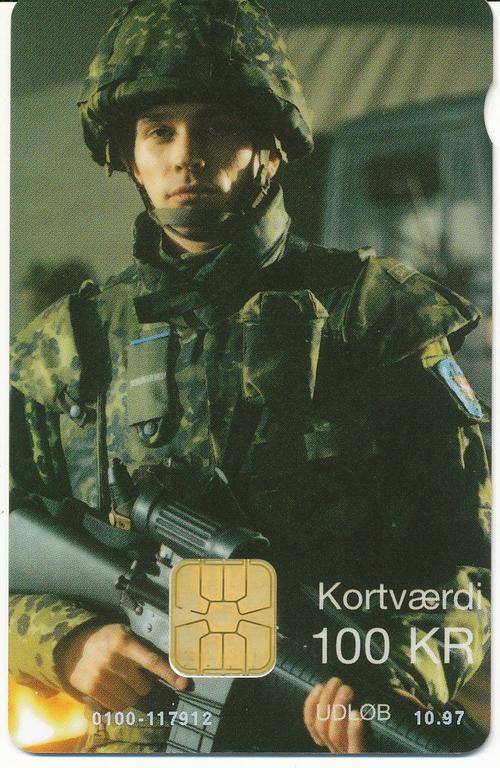 Military used phonecards: Danmark