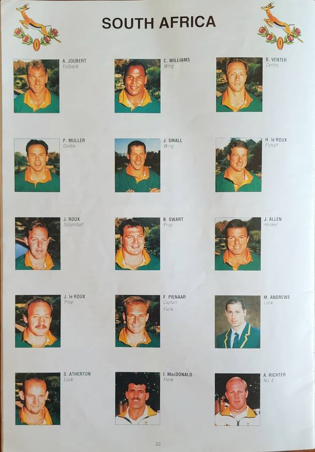 South Africa vs England Rugby 1994