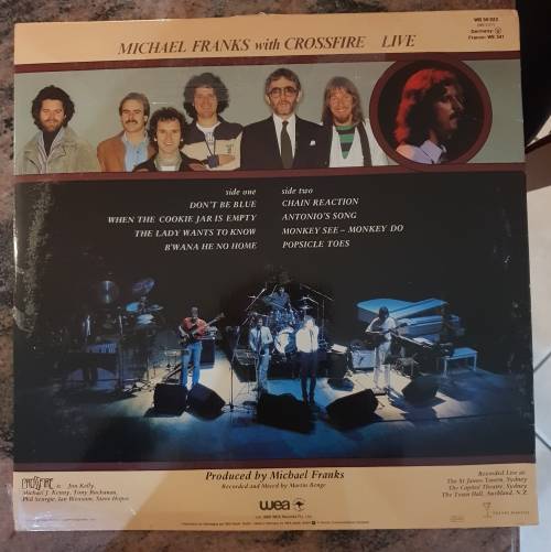 MICHAEL FRANKS with CROSSFIRE Live (Excellent/Excellent) WB 56 922 Wea Records 1980 German Pressing