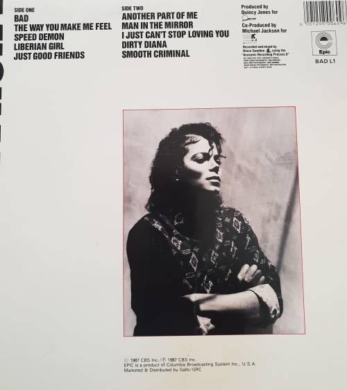 MICHAEL JACKSON Bad - Gatefold sleeve (Very Good+/Very Good+) Inner with lyrics