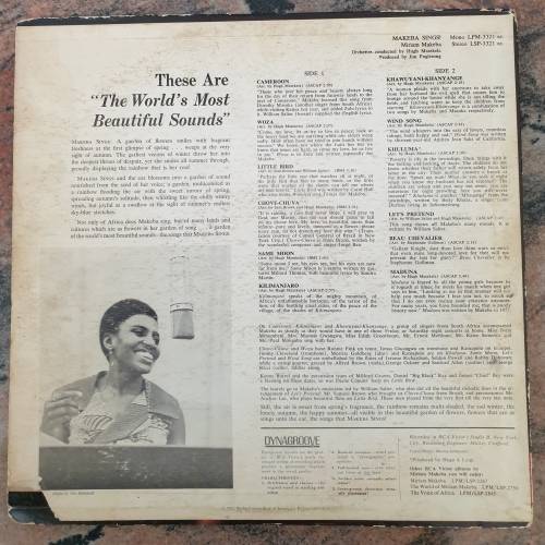 MIRIAM MAKEBA Makeba Sings! (Very Good+/Very Good) LSP-3321 US Pressing 1965 - COLLECTORS` ITEM