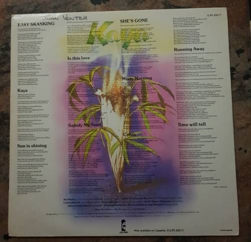 BOB MARLEY & THE WAILERS Kaya (Very Good+/Excellent)