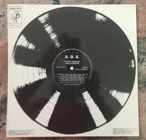 DUKE ELLINGTON Golden Memories - ADS 211 Belgian Pressing 1974