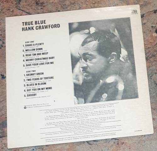 HANK CRAWFORD True Blue (Excellent/Very Good+) Atlantic ATH 4014 South African Pressing