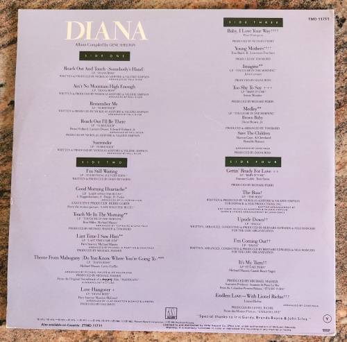 DIANA ROSS Diana Anthology (The Best Of) - Double LP (VG+/VG+) Motown TMD 11711 SA Press 1983