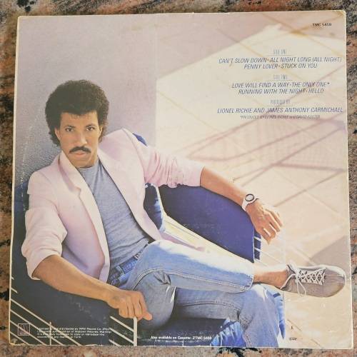 LIONEL RICHIE Can`t Slow Down (VG+/VG) Motown TMC 5459 SA Pressing 1983 - AVOID Trc 3 Side 1