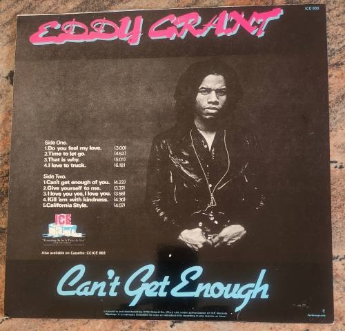 EDDY GRANT Can`t Get Enough (G+/VG) ICE 003 SA Press 1981 - Lyrics - WARPED