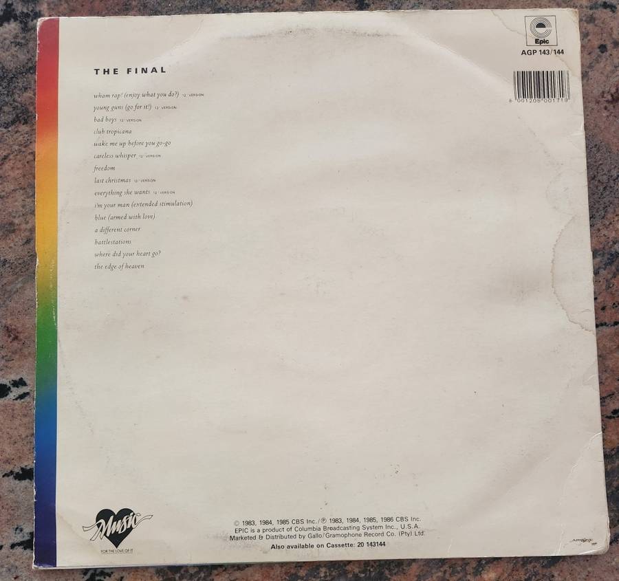 WHAM The Final - Double LP (Very Good/Very Good) Epic AGP 143/144 SA Pressing 1986