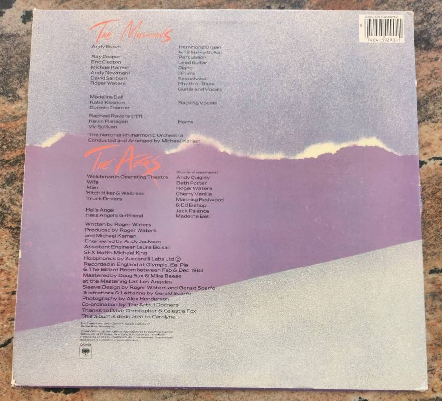 ROGER WATERS The Pros & Cons Of Hitch Hiking (VG/VG) Harvest LC 1305 European Pressing 1984 - Lyrics