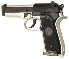 HOPUP AIRSOFT BB GUN M92F BERETTA BB GUN SILVER AND BLACK