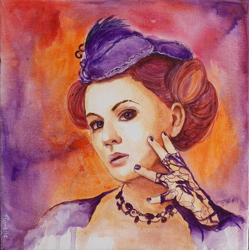 "Flamboyance" Acrylic painting (300mm x 300mm x 15mm)