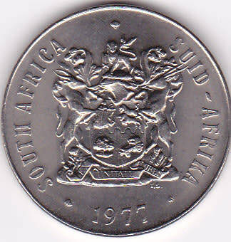 FIFTY CENTS NICKEL (RSA) 1977 - ALMOST PROOF LIKE