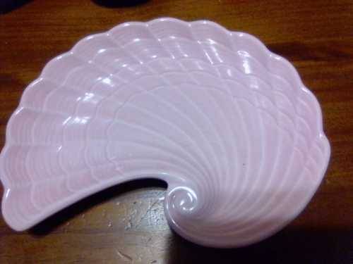 SNACK PLATTERS - SHAFFORD CERAMICS -  LIGHT PINK SHELL SHAPED - YOUR BID PER ITEM