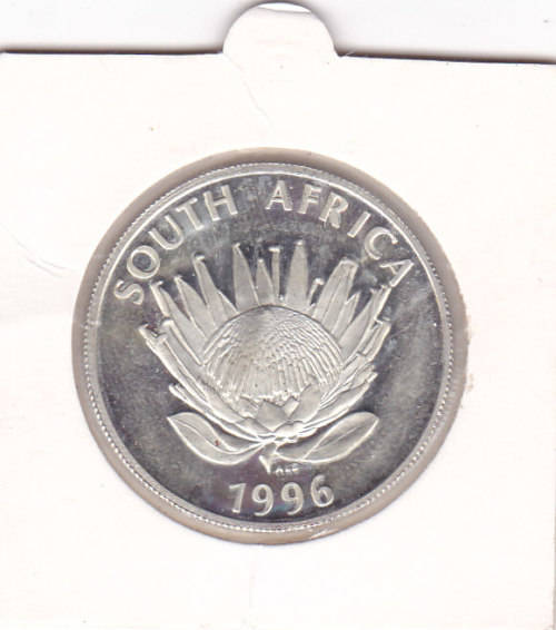1996 SILVER R1  NEW CONSTITUTION  COIN - SLIGHTLY TONED