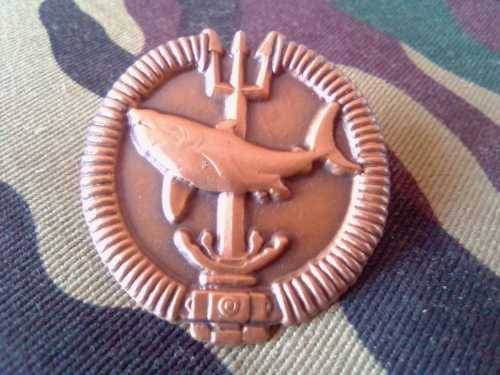 SADF RECCE ATTACK DIVERS BADGE - bronze - FULL SIZE