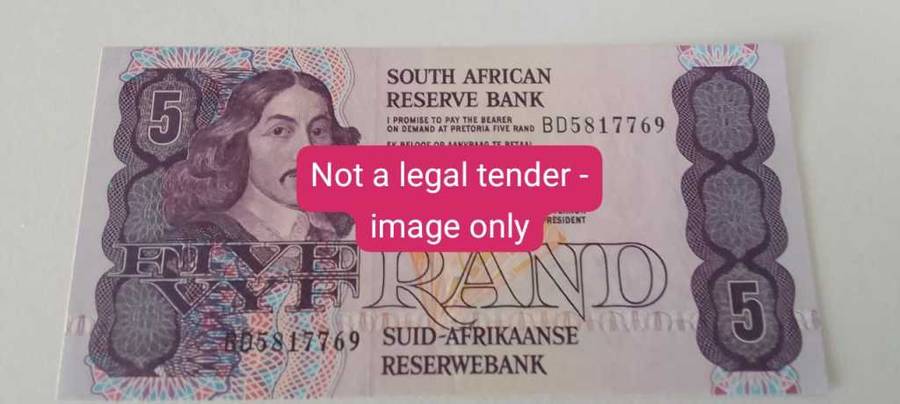 FIVE RAND NOTE - de kock- 7769