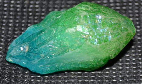 Large  Aura Quartz Green Rough Point enhancing love and abundance "high vibrations"