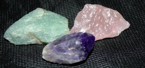3 Large Rough Stones  Luck, Abundance Love and Protection of Aura
