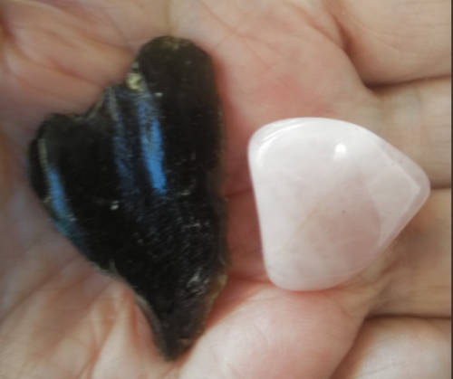 Rose Quartz + Black Obsidian Save access to Spirit Guides and deepen spiritual practices
