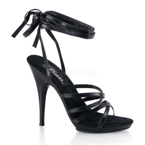 Pleaser Stilleto Heel Strappy lace up mini platform sandal leather upper Size 3