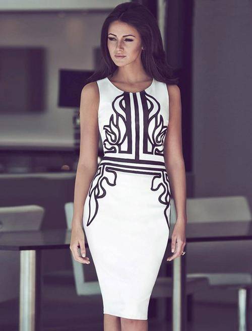 White Midi Dress    M / L