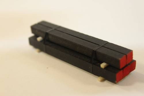 5 steel square bars (black) ¿ HO