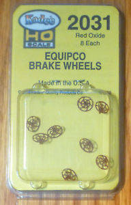 Kadee : Equipco Brake Wheels (Red Oxide ) HO