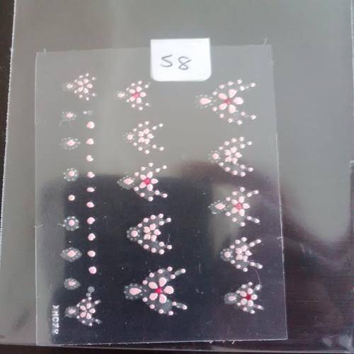 pink nail art stickers
