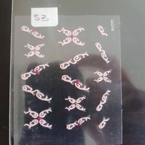 nail art stickers - pink range