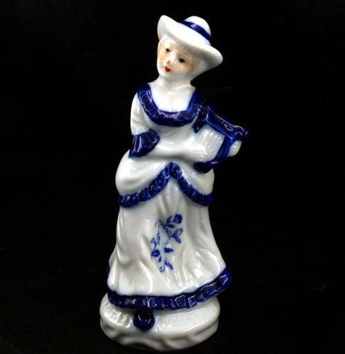 Blue & White Lady Figurine