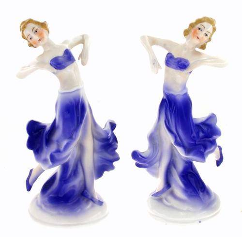 Pair of Art Deco Dancing Lady Figurines **Stunning**