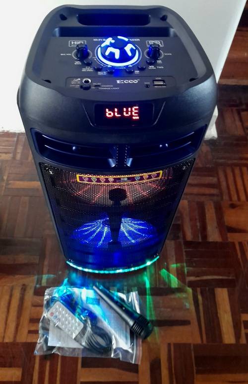 BIG 8x2` Ecco 3000W Bluetooth Speaker with microphone and Remote