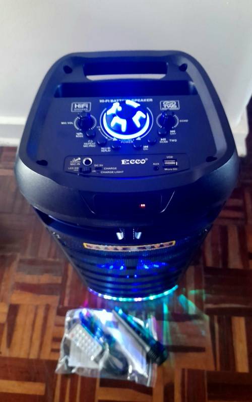 BIG 8x2` Ecco 3000W Bluetooth Speaker with microphone and Remote