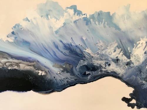 SA artist Bridgette Allan - LARGE original painting on STRETCHED canvas