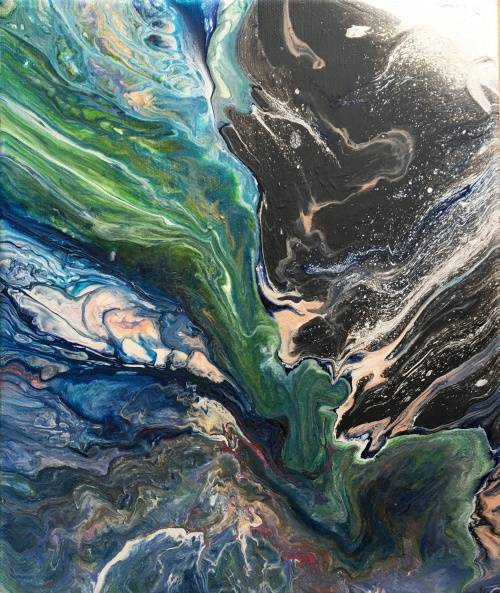 Original Art ABSTRACT Bridgette Allan SET OF TWO