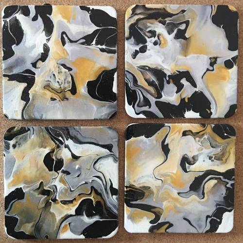 COASTER SET (4) handcrafted
