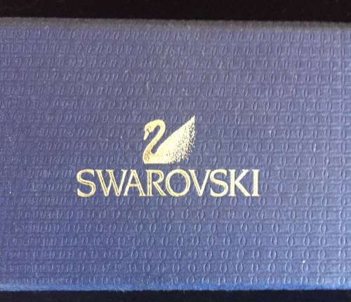 Swarovski necklace set with a large multi-coloured crystal