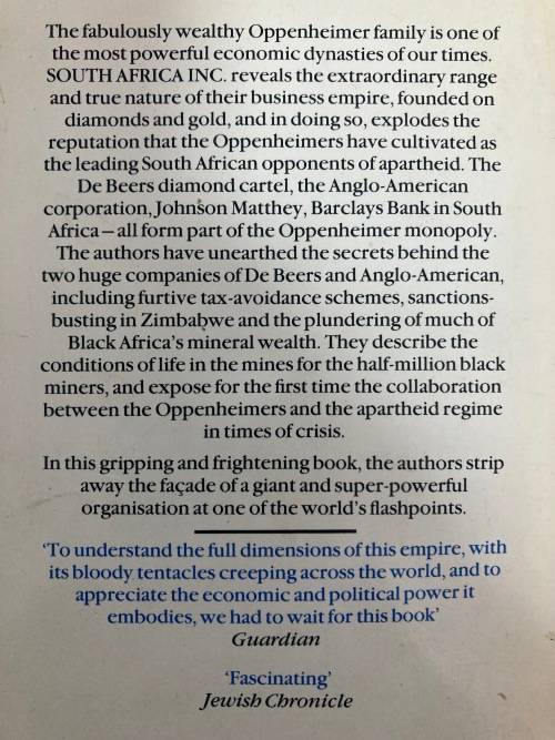 South Africa Inc. - The Oppenheimer Empire by David Pallister and others