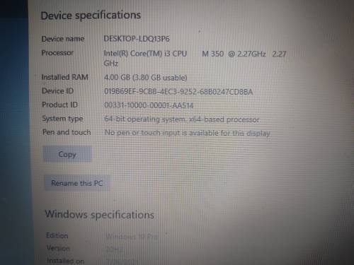 HP Pavilion dv6 Entertainment Notebook PC 4GB Ram 464Hard drive with Windows 10 Pro
