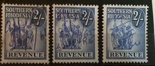 Sothern Rhodesia ¿ Rhodesia Revenue Stamps / Revenue Used Stamps Assortment